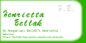henrietta bellak business card